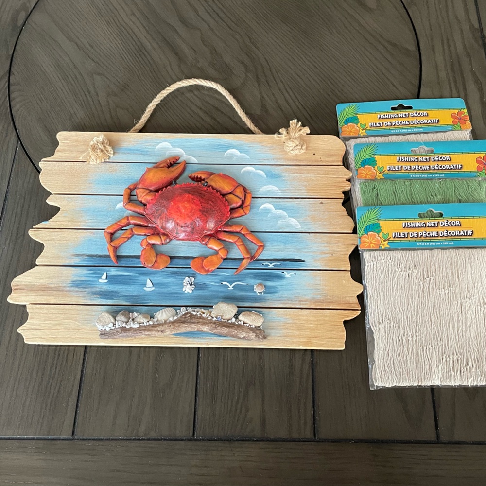 Wooden Crab 🦀 Wall Decor